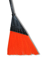 Broom with handle flat orange