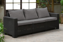  Диван садовый трехместный California 3 Seater Sofa коричневый