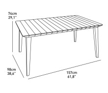 Garden table Lima 160 grey