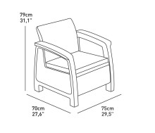 Garden furniture set Corfu Set brown