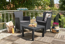 Garden furniture set Salvador Balcony Set grey