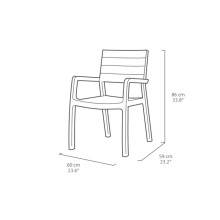 Sodo kėdė &quot;Harmony Armchair&quot; pilka/šviesiai pilka