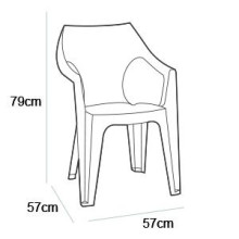 Garden chair Dante Low Back brown