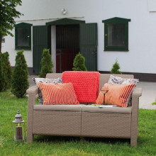 Garden sofa double Corfu Love Seat beige