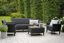 Garden furniture set Salemo 3 Seater Set grey