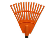 Small rake with handle orange 20cm (14 tines)