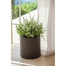 Puķu pods Small Cylinder Planter brūns