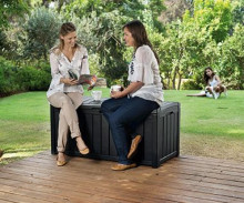 Garden storage box / bench Glenwood Storage Box 390 L - grey