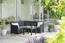 Garden furniture set Elodie 5 Seater Corner with table Classic grey