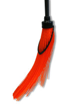 Broom with handle round orange