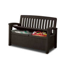 Uzglabāšanas sols Patio Storage Bench 227L brūns