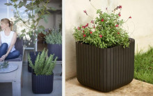 Puķu pods Cube Planter S brūns