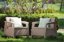 Garden chairs Corfu Duo Set beige