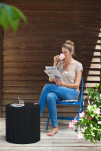 Garden table/storage box Cool Stool brown