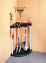 Garden Tool Holder Corner Tool Rack black