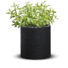 Flower Pot Small Cylinder Planter grey