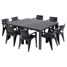 Dārza galds Julie Double Table ( 2 konfigurācijas) pelēks