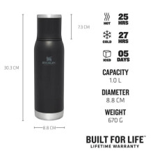 &quot;Thermos The Adventure To-Go Bottle&quot; 1 l juodas