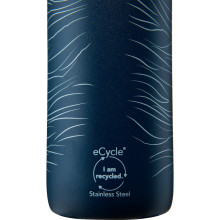 CityLoop Thermavac eCycle Water Bottle 0.6L recycled stainless. Steel / Dark Blue Wave