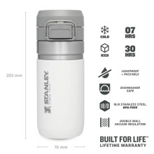 Термобутылка The Quick Flip Water Bottle Go 0,47л, белый