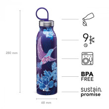 Thermo Bottle Aladdin X Naito Chilled Thermavac 0,55L Stainless Steel Riverside Indigo