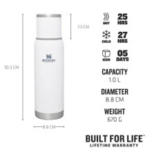 Termoss The Adventure To-Go Bottle 1L white