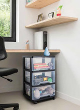 5 Drawer System 20L Drawer System 37x39x100cm black/translucent