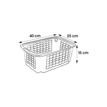 Basket M 40x25x15cm Fritz transparent