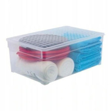 Box with lid Textile Box 5,7L 34,3x19,5x12,5cm transparent