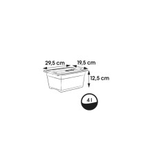 Box with lid crystalbox Cornelia 29,5x19,5x12,5cm 4L transparent