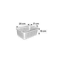 Mini basket 25x17x10cm Fred transparent grey