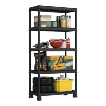 5-level shelf Shelf 90/40 with 5 shelves 90x40x182cm black