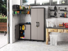 Pro Tall Cabinet 68x39x173cm grey/black