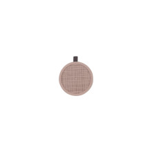 Basket with lid Jute round 2L Ø17x13cm pink