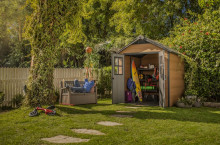 Garden shed Newton 757 mahogany/brown wood