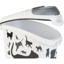 Food storage container Love Pets Dogs 10kg 23L 23,2x49,7x50,3cm black dogs