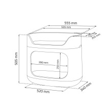 Pet transport and sleeping box 3in1 60x40,5x51cm