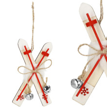 CA1090 CHRISTMAS ORNAMENT "SKIS" 12X6 CM