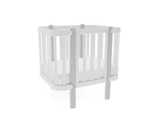 YappyKids YappyÉtude Art.388882 WHITE/SKYGREY additional set for the baby cot (short sides and base)