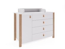 YappyKids YappyÉtude II Art.388851 White komoda su vystymo paviršiumi