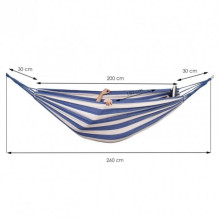 Hammock for two people Springos HM038 200x150 cm - white-blue