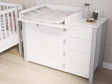 YappyKids YappyÉtude II Art.388868 SkyGrey dresser with a changing surface