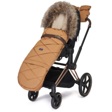 Womar 22' Zaffiro GrowUP 4.0 Wool Premium Art.602905 Beige/Black Miegmaišis vežimėliui su krepšiu