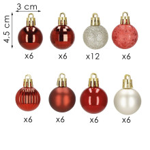 Christmas baubles Springos CA1130 54 pcs. 3cm