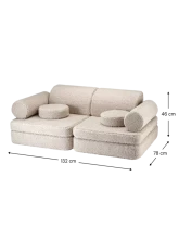 Wigiwama Teddy Art.HS 94018000 Cream White Settee