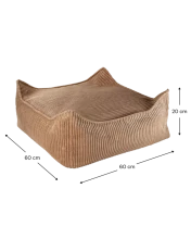 WigiWama Art.W597959 Toffee Square Ottoman