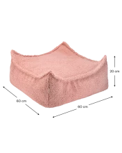 WigiWama Teddy Art.W598451 Guava Square Ottoman