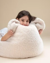 WigiWama Teddy Bear Art.W597904 Cream White Bear Beanbag