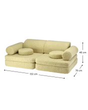 Wigiwama Teddy Art.W598390 Matcha Settee