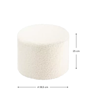 WigiWama Art.W597720 Cream White Pouffe